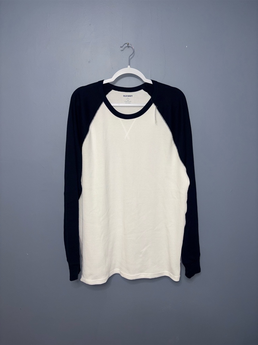 Old Navy | Men’s White Waffle Two Toned Longsleeve NWT | Size XL